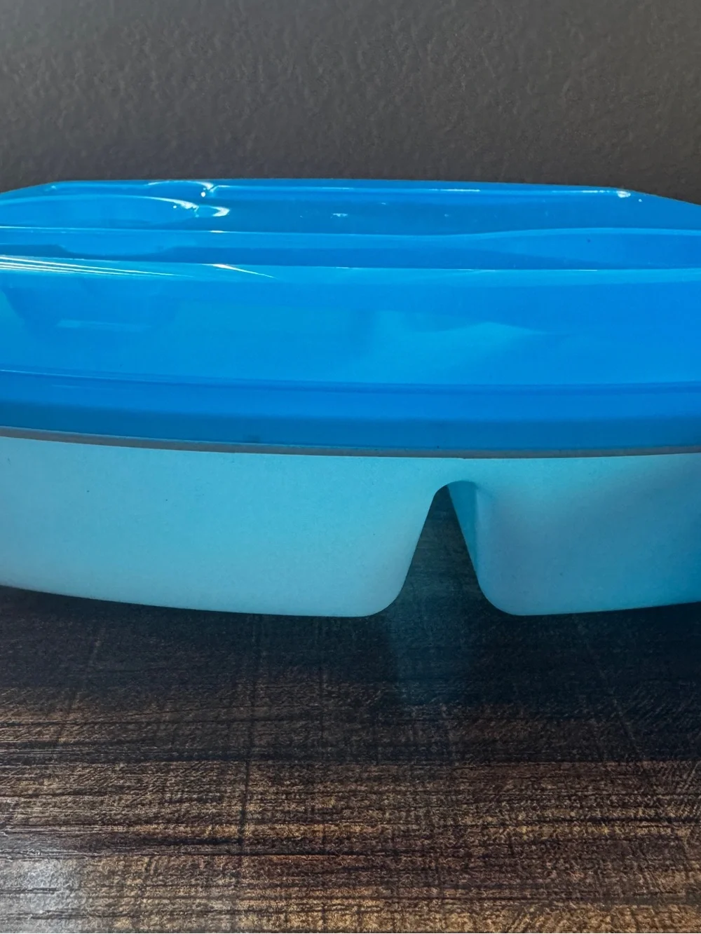 Blue Bento Lunch Box Compartment Container Set with Utensils & Dressing Cup